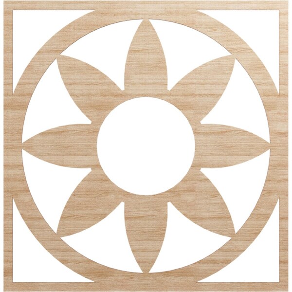 Ekena Millwork Blume Wood Fretwork Pierced Ceiling Medallion, Alder, 36"OD x 12 1/2"ID x 3/8"T CMWP36X36X0375BLAL - main